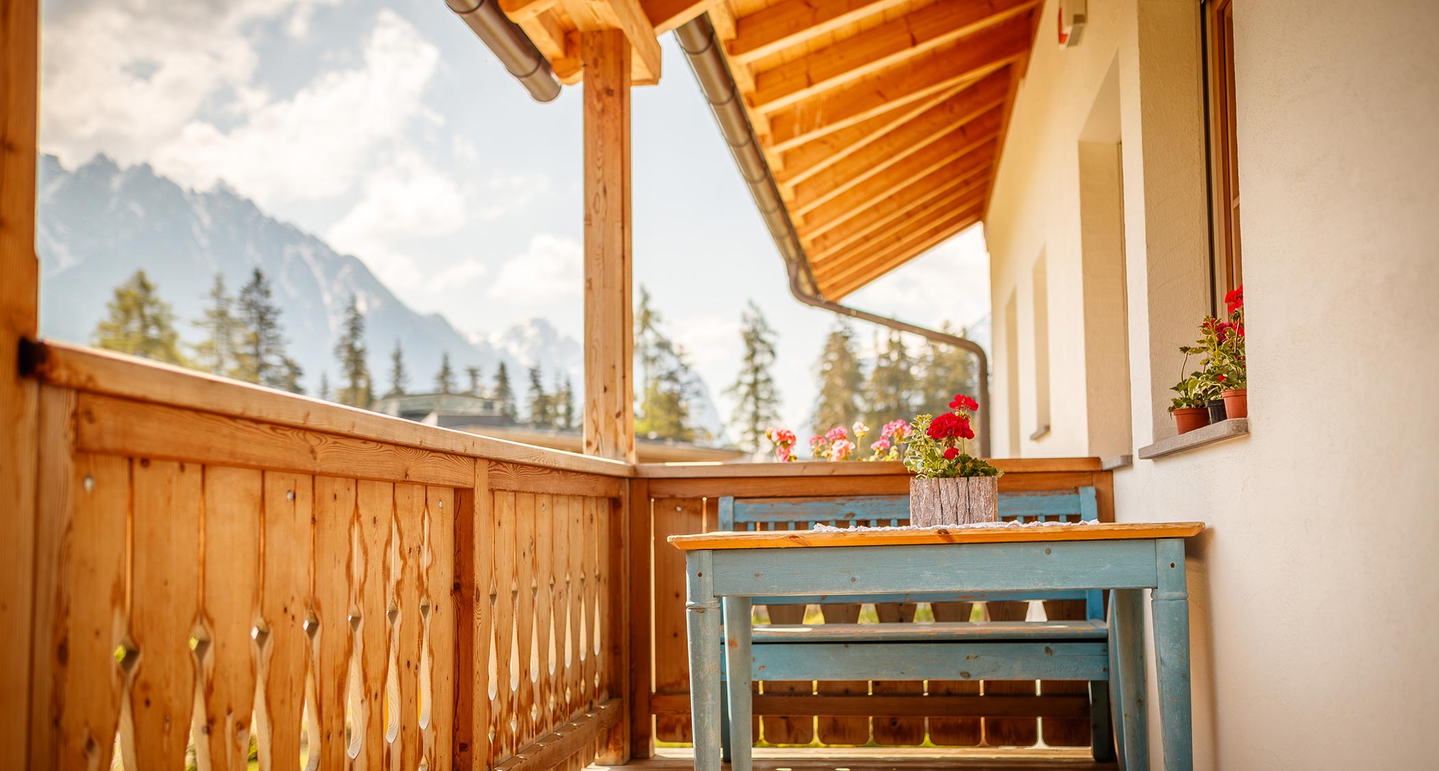 Appartement Enzian - Balkon mit Ausblick
